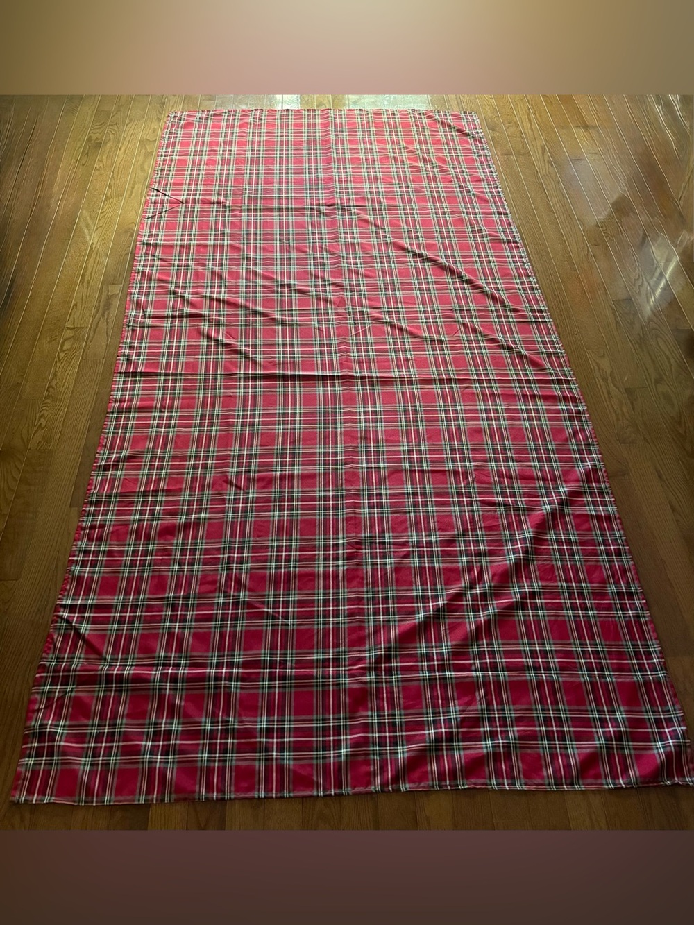 Red Tartan Plaid Rectangular Tablecloth, Home Decor, Table Linen